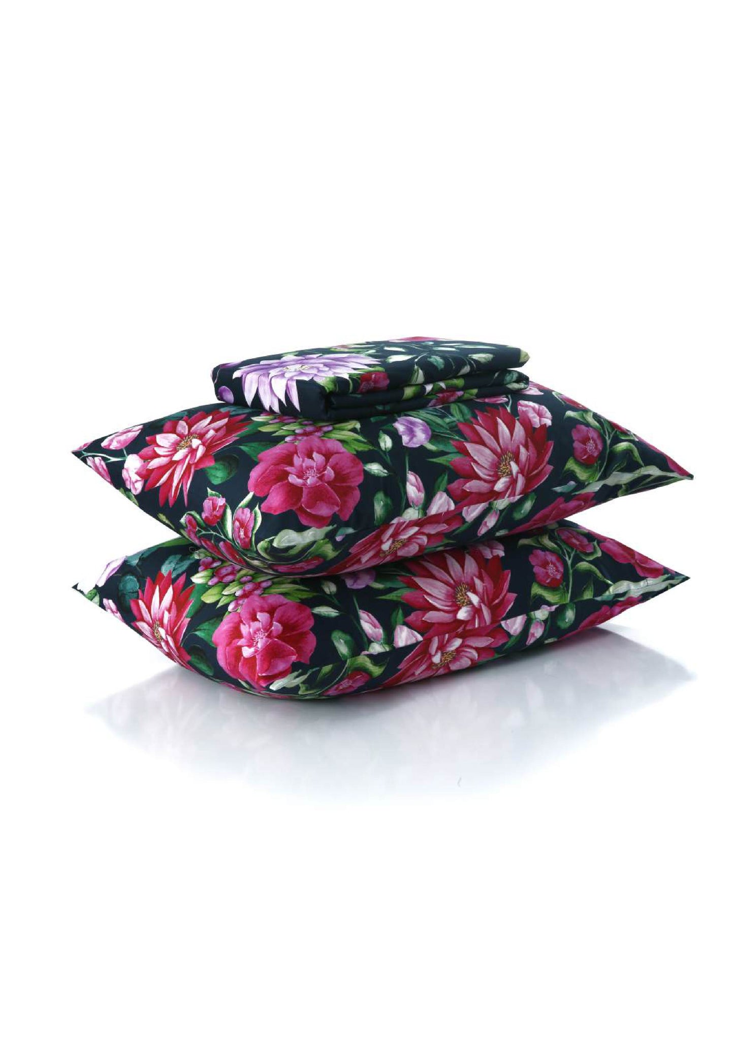 Luxury Floral Cotton Bedsheet Set – 3-Piece Soft & Breathable Bedding with Pillowcases