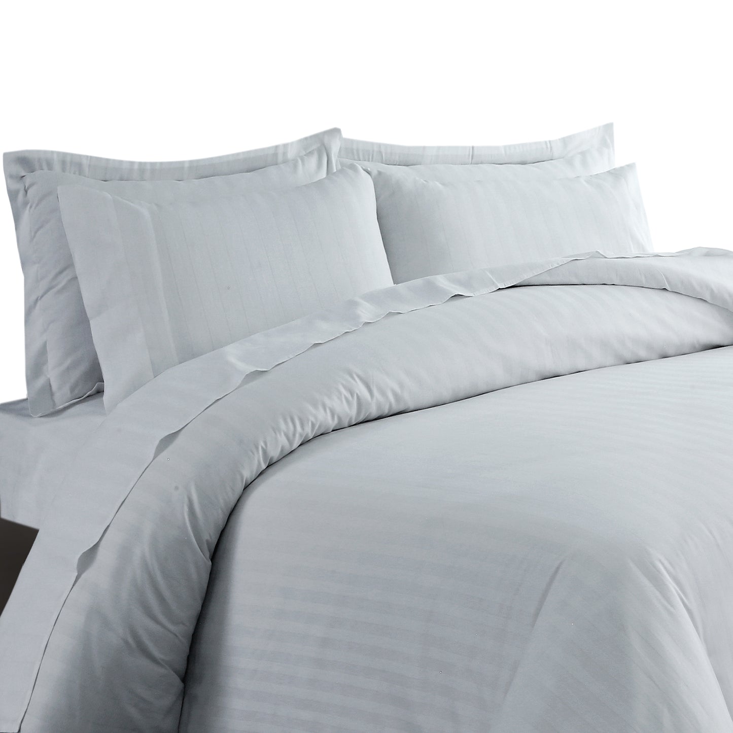White stripe bed sheet With 2 Pillow Cases