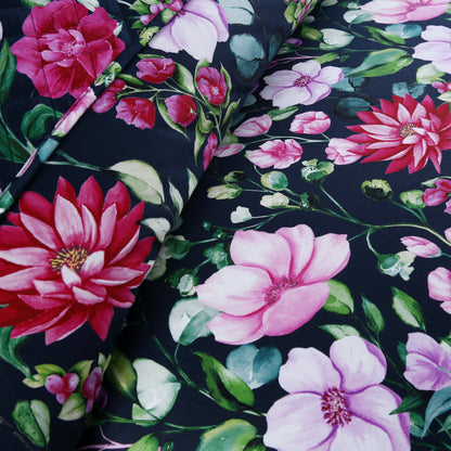 Luxury Floral Satin Cotton Duvet Cover Set – 6-Piece