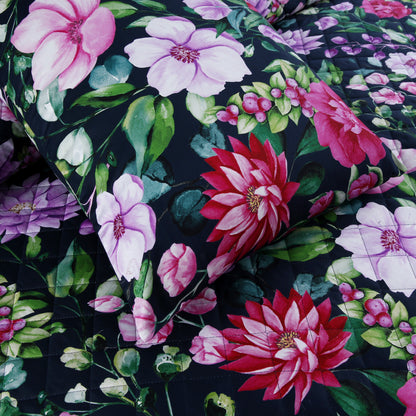 Luxury Floral Satin Cotton Duvet Cover Set – 6-Piece