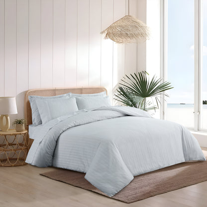 White stripe bed sheet With 2 Pillow Cases